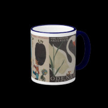 Taza del anuncio del viaje de Suecia y de Dinamarc tazas