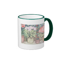 Taza del arte de la planta de tiesto