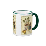 Taza del arte de Pascua del vintage