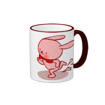 Taza del arte del Doodle del conejito que activa