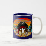 Taza del azul de Kilroy del pirata