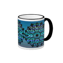 Taza del azul del cristal del valium