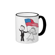 Taza del boda del Día de la Independencia