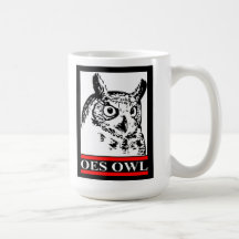 Taza del BÚHO de la escuela vieja OES