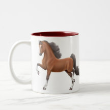 Taza del caballo de Saddlebred que camina