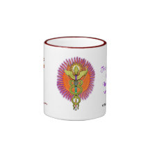Taza del caduceo del vórtice, 15oz