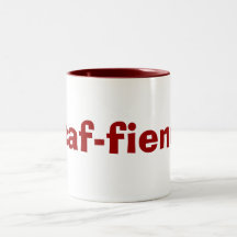 taza del CAF-demonio para los adictos al café y al
