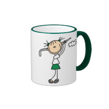 Taza del chica del golf