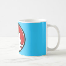 Taza del círculo azul clara