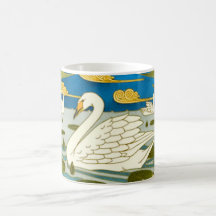 Taza del cisne de Nouveau del arte