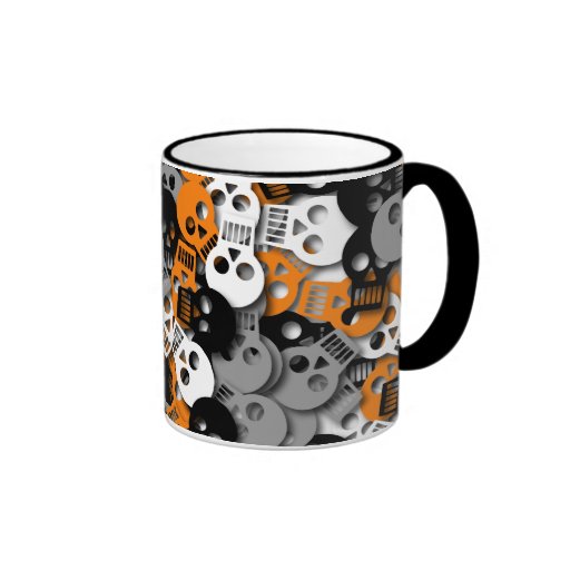 Taza del confeti del cráneo