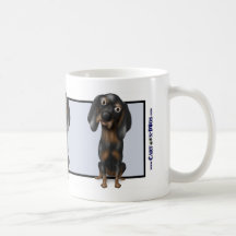 Taza del Coonhound (negro y moreno)