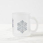 Taza del copo de nieve del vidrio esmerilado