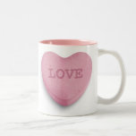 Taza del corazón del caramelo