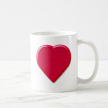taza del corazón del cordón 3D