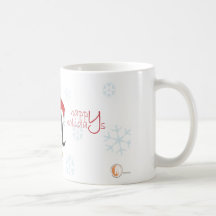 Taza del día de fiesta del pingüino