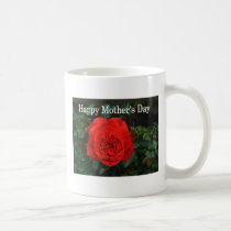 Taza del día de madre del rosa rojo tazas