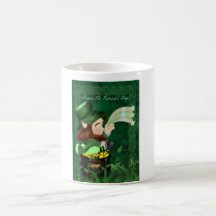 Taza del día de St Patrick con el leprachorn