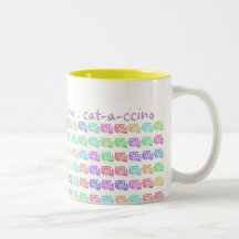 Taza del Dos-Tono del Multi-gato del arco iris del