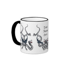 Taza del dragón de Wildthing con el espacio para s