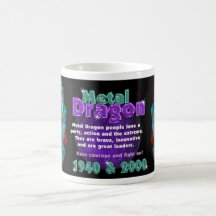 Taza del dragón del metal del zodiaco