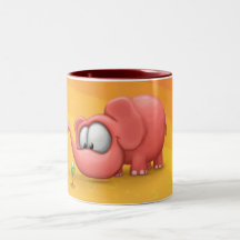 Taza del elefante y del gusano