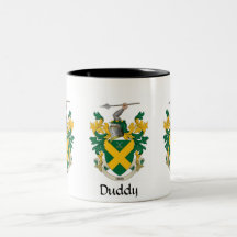 Taza del escudo de la familia de Duddy