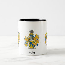 Taza del escudo de la familia de Pelly