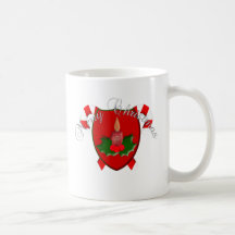 Taza del escudo del navidad