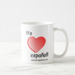 Taza del español del quiero de Yo