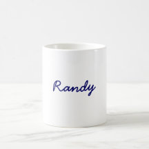 Taza del estilo del Randy-Nombre