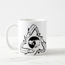 Taza del esturión - recicle Scutes negro