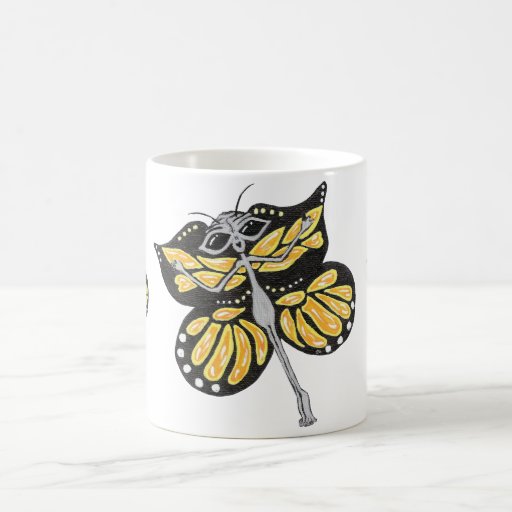 Taza del extranjero de la mariposa