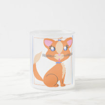 Taza del gatito de Toon del jengibre