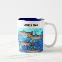 Taza del hombre de los Pescado-Salmones