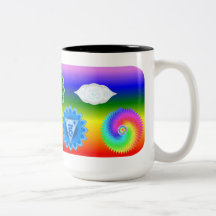 TAZA DEL LLANO DEL SÍMBOLO DE LA YOGA SIETE CHAKRA