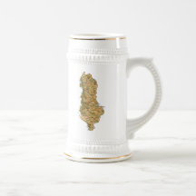 Taza del mapa del ~ de la bandera de Albania