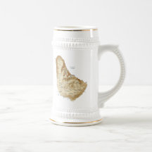Taza del mapa del ~ de la bandera de Barbados