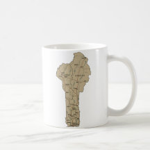 Taza del mapa del ~ de la bandera de Benin