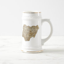 Taza del mapa del ~ de la bandera de Nigeria