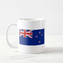 Taza del mapa del ~ de la bandera de Nueva Zelanda