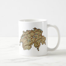 Taza del mapa del ~ de la bandera de Suiza
