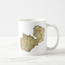 Taza del mapa del ~ de la bandera de Zambia