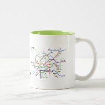 Taza del mapa del tubo de Viena