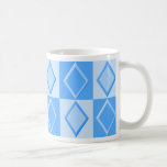 Taza del modelo del diamante del KRW - azul brilla