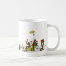 Taza del mono del imitador de Bollywood