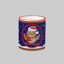 Taza del mundo del búho y Nevado de Santa tazas