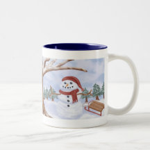 Taza del muñeco de nieve del invierno de Lura