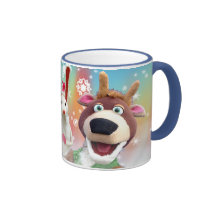 taza del muñeco de nieve y del reno
