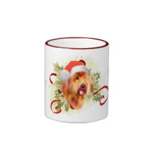 Taza del navidad de Goldendoodle